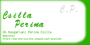 csilla perina business card